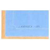 America 1851 Sailboat Print - Framed Artwork