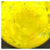 Yellow Glass Handblown Paperweight