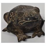 Three Metal Frog Sculptures - Vintage Garden Decor (Lot of 3)