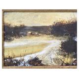 Framed Vintage Oil on Canvas Landscape