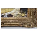 Framed Vintage Oil on Canvas Landscape