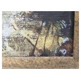 Framed Vintage Oil on Canvas Landscape