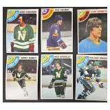 Vintage 1970s NHL Hockey Cards (Lot of 48) featuring Bruins, Sabres, North Stars, Penguins