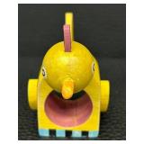 Mackenzie-Childs Tray with 4 Animal Themed Hand-Painted Wooden Napkin Rings