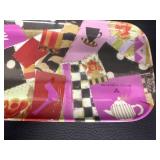 Mackenzie-Childs Tray with 4 Animal Themed Hand-Painted Wooden Napkin Rings