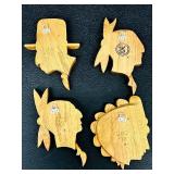 Native American Chief Head Hand Wood Carvings