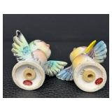 Vintage Lefton Bluebird Anthropomorphic Salt and Pepper Shakers and Vintage Penguin Anthropomorphic Salt and Pepper Shakers
