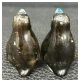 Vintage Lefton Bluebird Anthropomorphic Salt and Pepper Shakers and Vintage Penguin Anthropomorphic Salt and Pepper Shakers