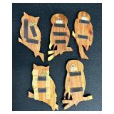 Wooden Owl Hand Carvings Wall Hangings