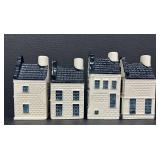 Blue Delft Miniature Houses Set, KLM Bols Amsterdam Exclusive