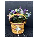 Longaberger May Series Miniature Geranium Basket Set, Longaberger Collectors Club May Series Miniature Sweet Pea Basket & More