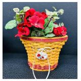 Longaberger May Series Miniature Geranium Basket Set, Longaberger Collectors Club May Series Miniature Sweet Pea Basket & More