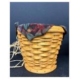 Set of Three Collectible Handcrafted Longaberger Baskets including a Longaberger 2002 Autumn Pail Basket