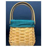 Set of Three Collectible Handcrafted Longaberger Baskets including a Longaberger 2002 Autumn Pail Basket