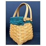 Set of Three Collectible Handcrafted Longaberger Baskets including a Longaberger 2002 Autumn Pail Basket
