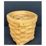 Set of Three Collectible Handcrafted Longaberger Baskets including a Longaberger 2002 Autumn Pail Basket