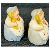 Vintage Ceramic Chef & Baker Figurine Salt and Pepper Shaker Sets