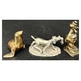 Fine Pewter Gallery Figurines - Dog, Seal & Clown (Lot of 3)