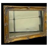 Gilded Rococo Mirror 33 x 43 in Ornate Frame