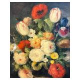 Floral Bouquet Oil Painting - Ornate Gilt Frame