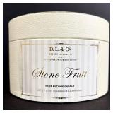 D.L. & Co Stone Fruit Candle  - 60 Hours Illumination and Ceramic Flamingo Candle Holder