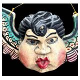 Mexican Folk Art Hand-Carved Wooden Angel