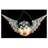 Mexican Folk Art Hand-Carved Wooden Angel