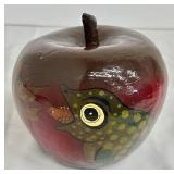 Decorative Gourd - Hand-Painted Birds & Frog Motif