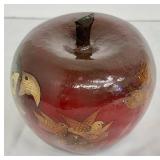 Decorative Gourd - Hand-Painted Birds & Frog Motif