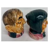 Vintage Toby Mug Style Salt and Pepper Shaker Set