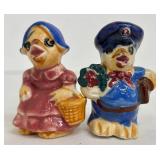 Vintage Salt & Pepper Shaker Set: Dutch Boy & Girl and Anthropomorphic Pair