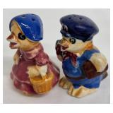Vintage Salt & Pepper Shaker Set: Dutch Boy & Girl and Anthropomorphic Pair