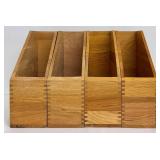 Set of Four Levenger Wood Desk Organizers / Magazine Holders