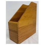 Set of Four Levenger Wood Desk Organizers / Magazine Holders
