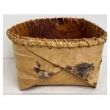 Birchbark Basket with 3 Cotton Kitchen Napkins
