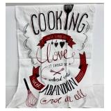 Birchbark Basket with 3 Cotton Kitchen Napkins