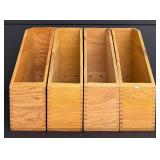 Set of Four Levenger Wood Desk Organizers