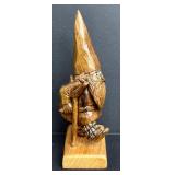 JDC Hand-Carved Gnome Set - 3-Piece Wood Figurines
