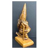 JDC Hand-Carved Gnome Set - 3-Piece Wood Figurines