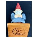 JDC Hand-Carved Gnome Set - 3-Piece Wood Figurines