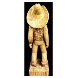 JDC 1980 Cowboy Hand-Carved Wooden Figure 11-Inch Tall