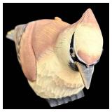 Man and Bird Hand Carved Wooden Figurines