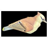 Man and Bird Hand Carved Wooden Figurines