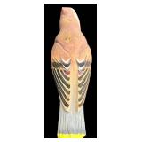 Man and Bird Hand Carved Wooden Figurines