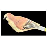 Man and Bird Hand Carved Wooden Figurines