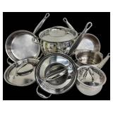 Kirkland Signature Stainless Steel Cookware Set - Made in Italy (6.5 Qt Stock Pot, 10 in Skillet)