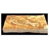 Soapstone Buddha Figurine & Fossil Fish Slab