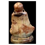 Soapstone Buddha Figurine & Fossil Fish Slab