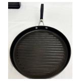 All-Clad 11-In Round Grill Pan, 19.5 x 11 In Square Grill Pan & Wire Fry Basket - 3-Piece Set