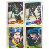 Vintage Hockey Cards - 32 Card Set Featuring Oilers, North Stars, Rangers & Blackhawks